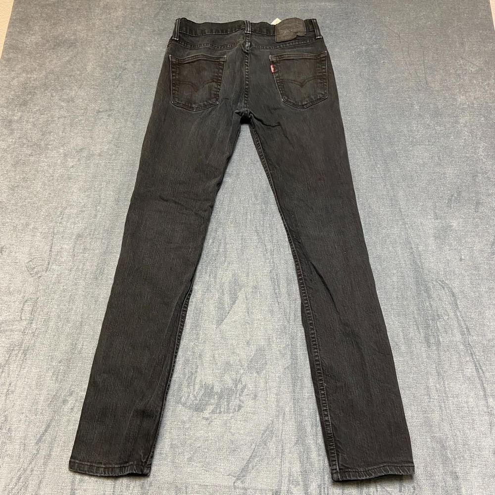 Levi's 511 Jeans Mens 30x32 Black Denim Dark Wash Everyday Wear Slim Fit Skinny
